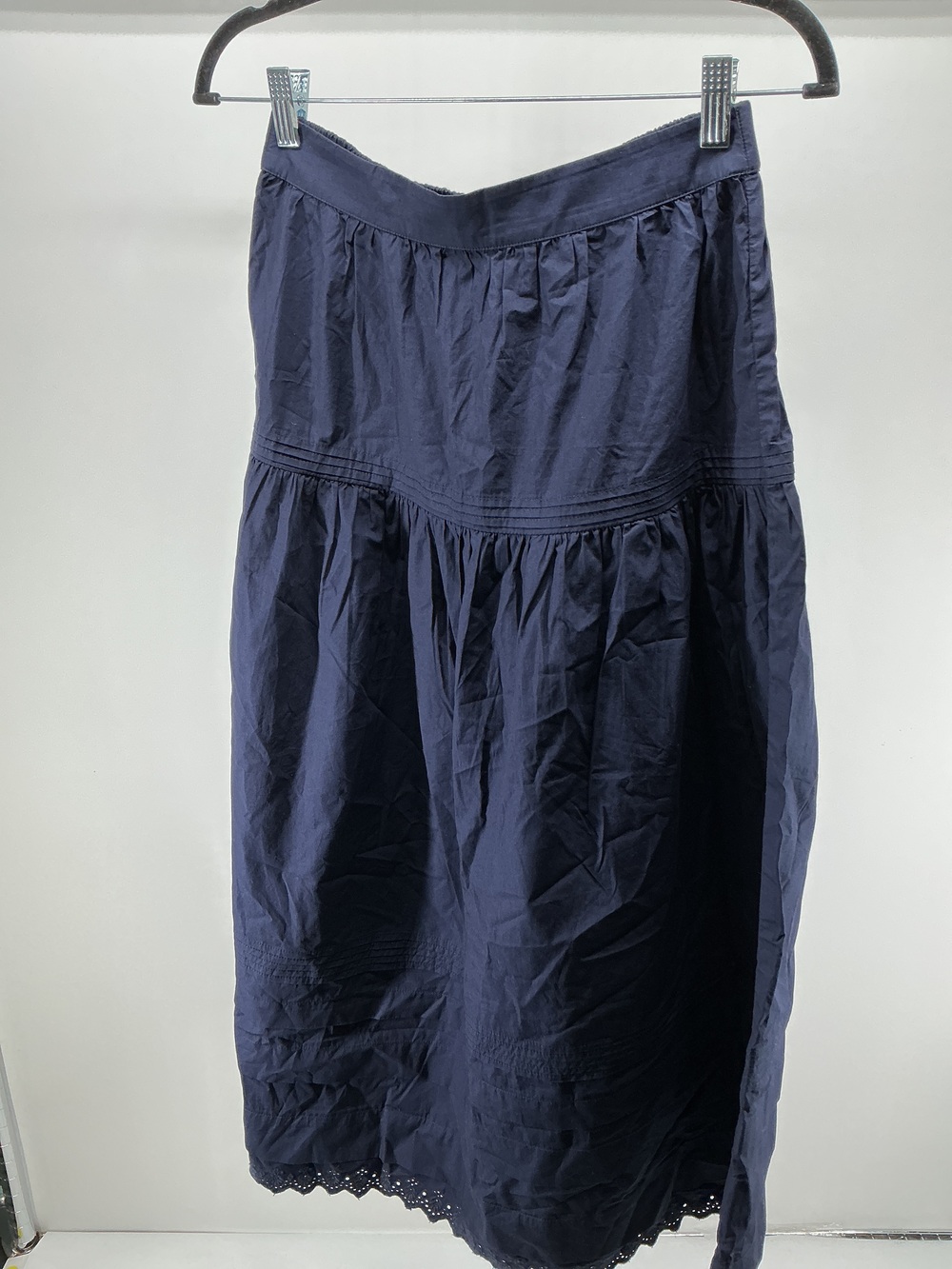100% Organic Cotton Poplin Pintuck Maxi Skirt